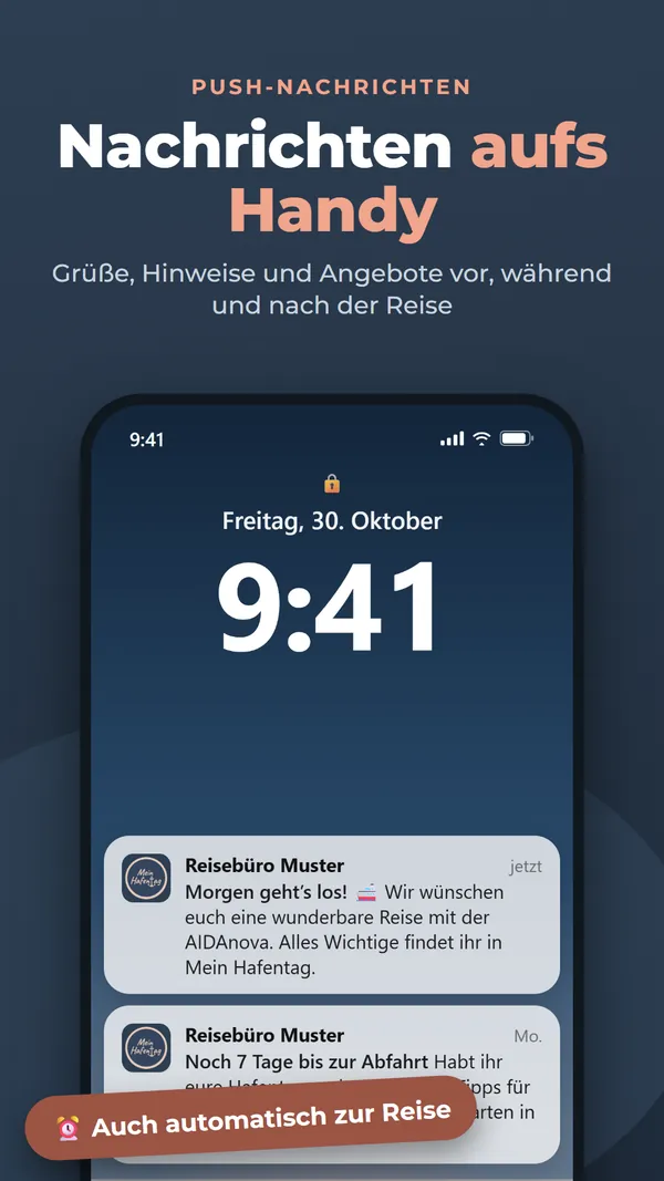 Nachrichten aufs Handy: Grüße, Hinweise und Angebote vor, während und nach der Reise